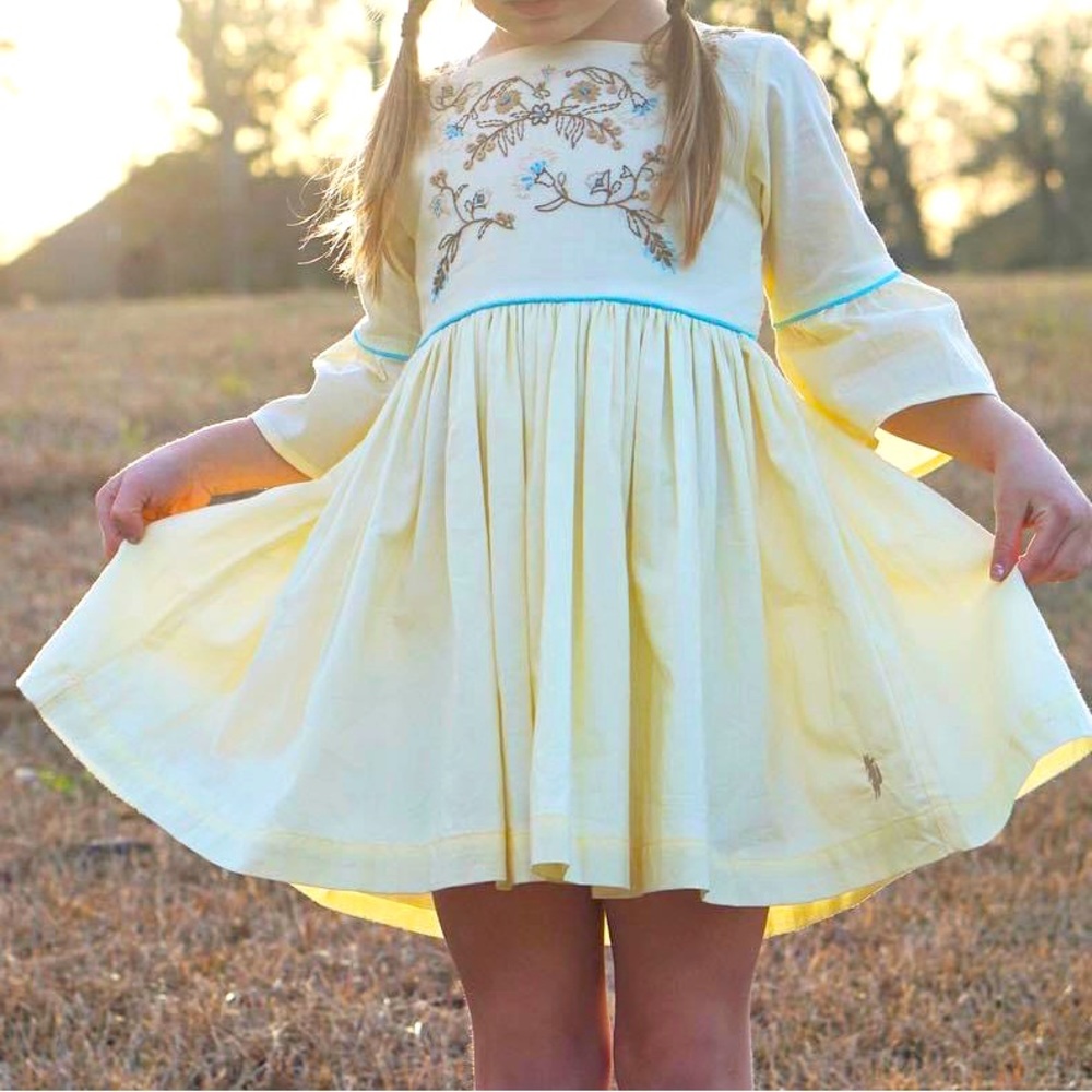 12 month Well Dressed wolf Yellow BoHo Jo dress. NWT never opened.